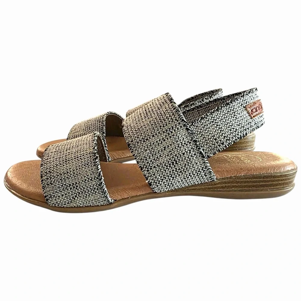 Andre Assous Featherweight Sandals Womens 7 Woven Strap Spain Comfort